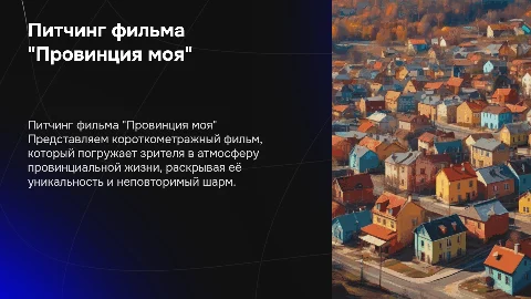 Питчинг короткометражного фильма "Провинция моя"