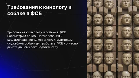 Требования к кинологу и собаке для работы в ФСБ