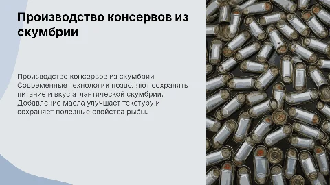 Производство консервов из скумбрии: технологии и преимущества