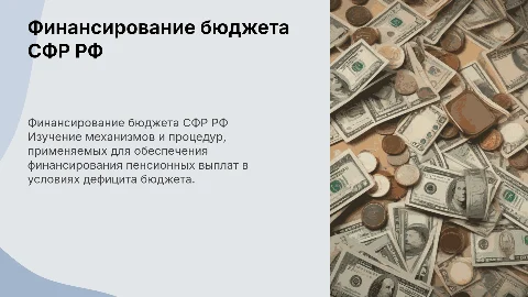 Финансирование бюджета СФР РФ: порядок и механизмы