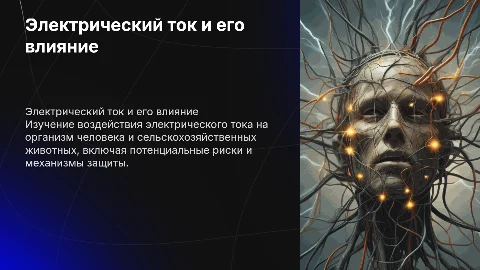 Действие электрического тока на организм человека и животных