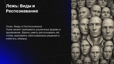 ЛОЖЬ, ЕЁ РАЗНОВИДНОСТИ И СПОСОБЫ РАСПОЗНАНИЯ