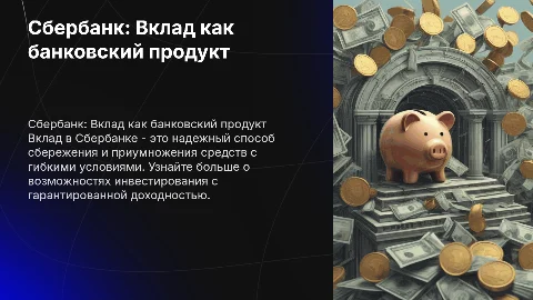 Сбербанк и его банковский продукт (вклад)