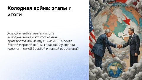 Холодная война: этапы, итоги и характеристика периодов
