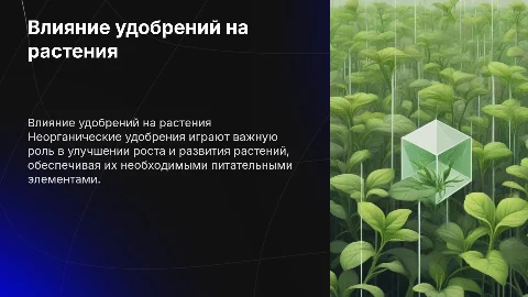 Влияние неорганических удобрений на рост растений