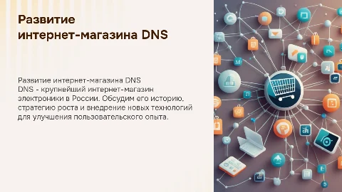 Интернет магазин и его развитие DNS