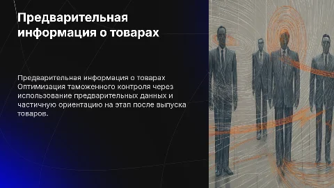 Оптимизация таможенного контроля с предварительной информацией