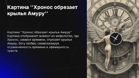 картина "Хронос обрезает крылья амуру"