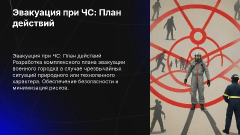 Комплекс мер по эвакуации военного городка при ЧС