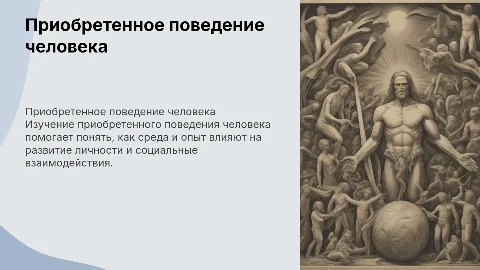 приобретенное поведение человека