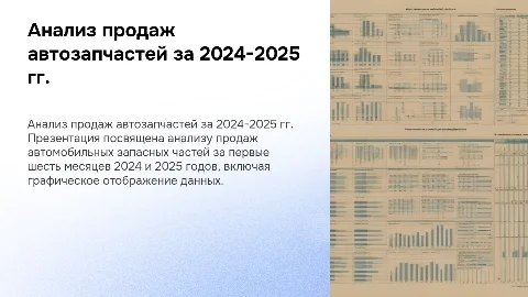 Анализ продаж автозапчастей: 6 месяцев 2024 и 2025 года