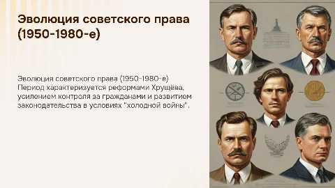 Развитие советского права: 1950-1980-е годы