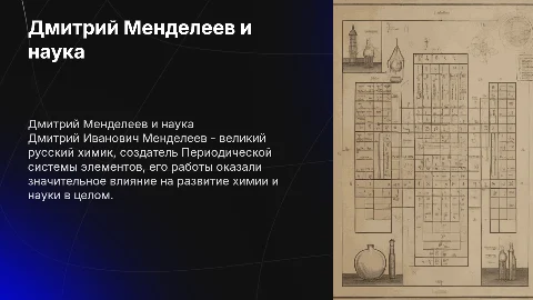 Дмитрий Иванович Менделеев вклад в развитии науки