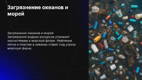 Загрязнение океанов и морей