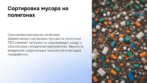 Сортировка мусора на подгонах ТБО