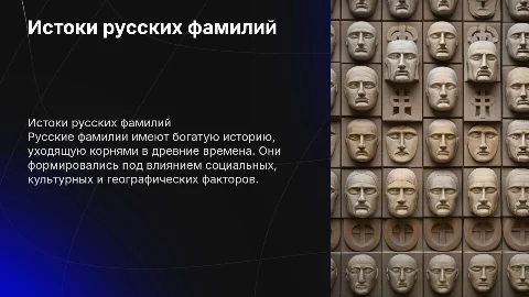 История происхождения русских фамилий