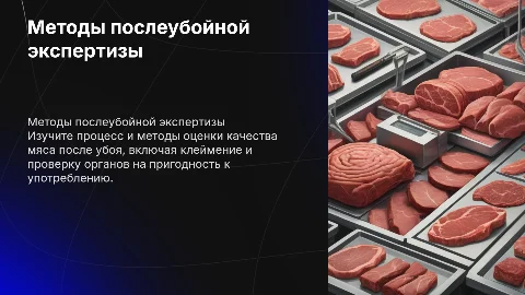 Организация и методика послеубойной экспертизы туш и органов