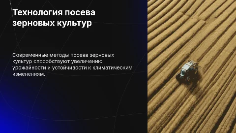 Технология посева зерновых культур