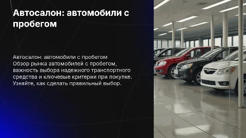 Автосалон автомобилей с пробеом