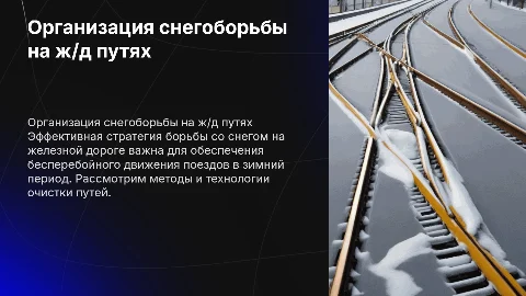 Организация снегоборьбы на железной дороге