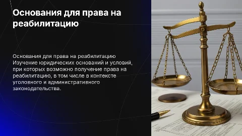 Основания возникновения права на реабилитацию