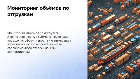 Мониторинг объёмов по отгрузкам