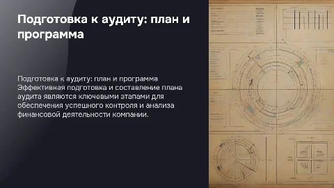 Подготовка и составление общего плана и программы аудита