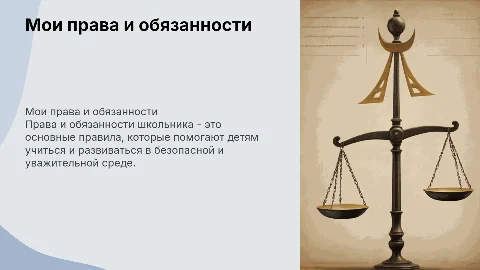 мои права и обязанности 5 класс
