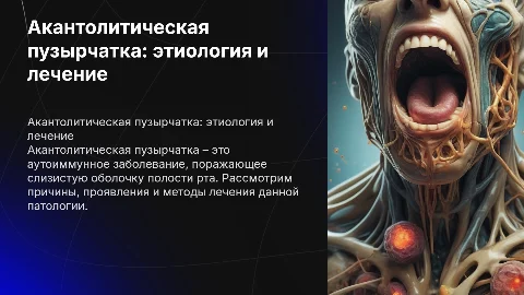 Акантолитическая пузырчатка: этиология, диагностика и лечение