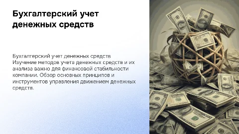 Бухгалтерский учет денежных средств и анализ их движения
