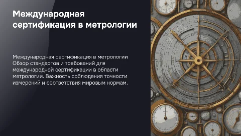 Международная сертификация метрология