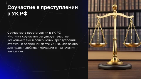 Соучастие в преступлении и уголовный кодекс РФ