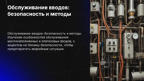 Обслуживание маслонаполненных и элегазовых вводов: безопасность
