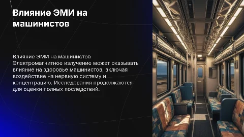 влияние электро магнитного излучения на машиниста
