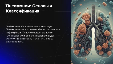 Пневмонии: классификация, этиология и лечение