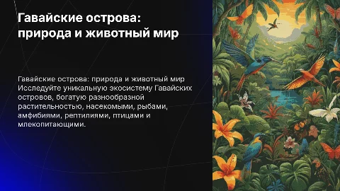 Презентация о Гавайских островах: флора и фауна