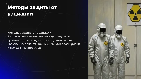 Методы защиты и профилактики воздействия радиоактивного излучения