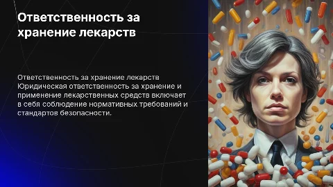 Юридическая ответственность за хранение лекарственных средств