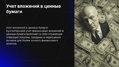 бухгалтерский учет финансовых вложений в ценные бумаги