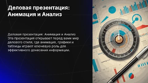 Презентация в деловом стиле с анимацией и графиками