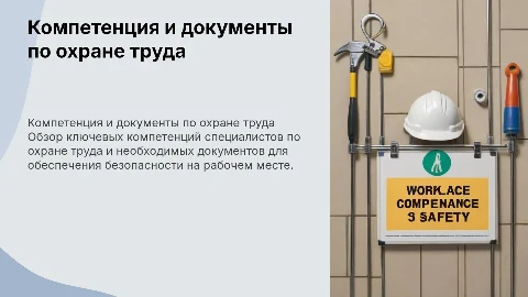 Компетенция работников охраны труда и документы по охране труда
