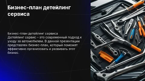 Бизнес план по детейлинг сервису