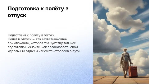 полёт в отпуск