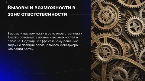 Вызовы и возможности для регионального менеджера Karmy