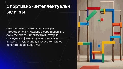Презентация спортивно-интеллектуальных соревнований для спонсоров