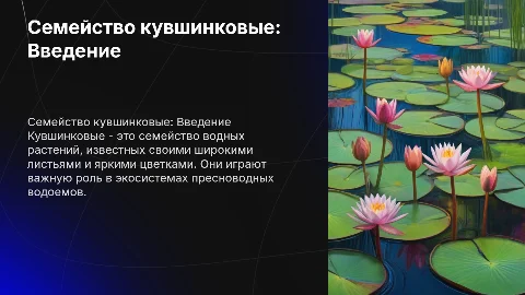 семейство кувшинковые