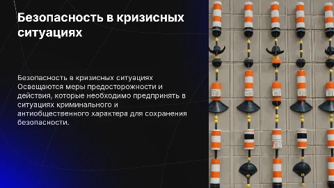Безопасные действия в ситуациях криминального характера