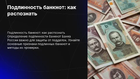 Правила определения подлинности банкнот Банка России