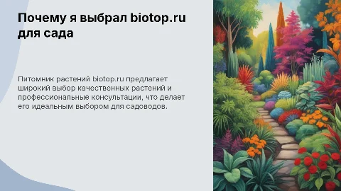 Почему я выбрал питомник растений biotop.ru для своего сада