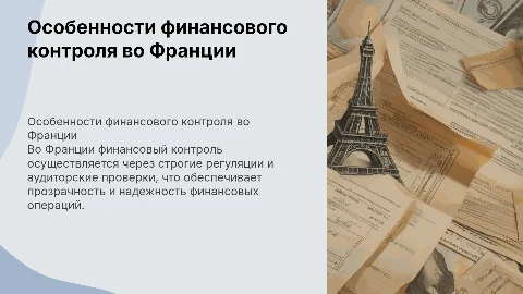 презентация особенности финансового контроля во франции